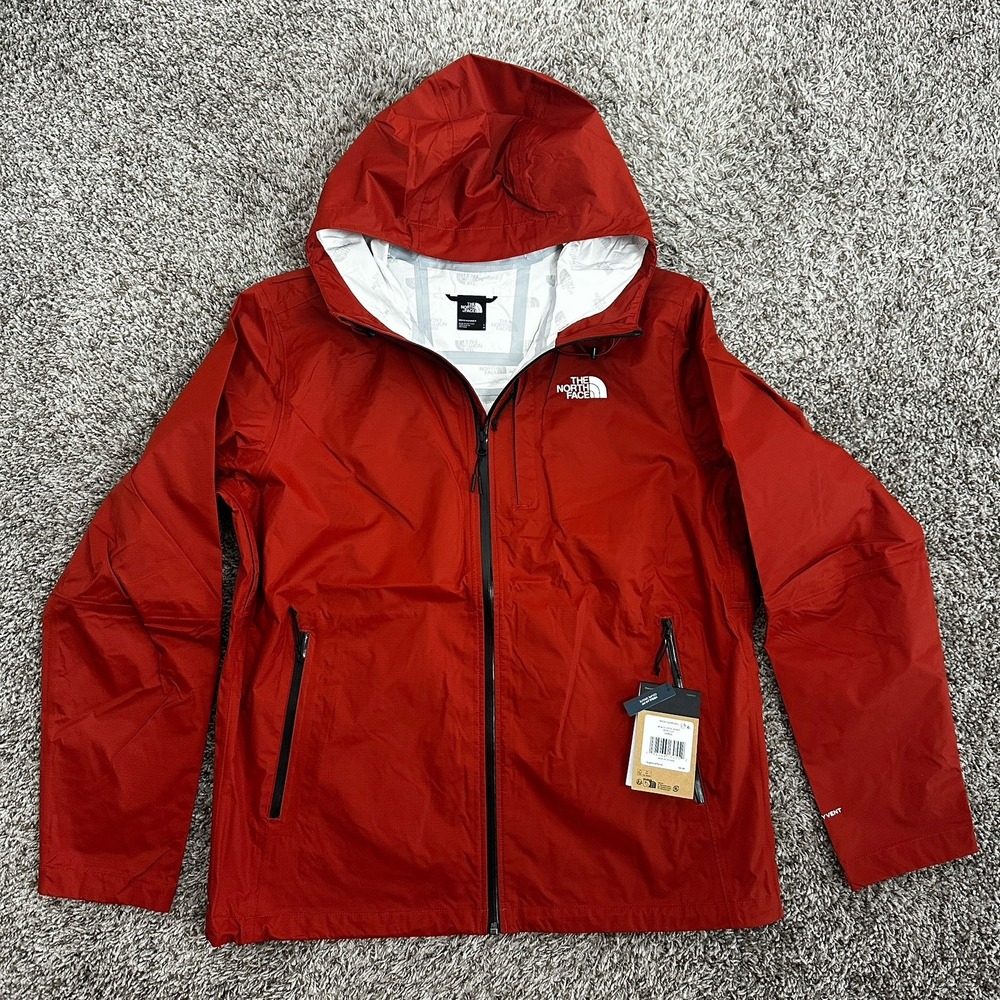 Mens The North Face Alta Vista Dryvent Waterproof Hooded Rain Jacket Red NWT